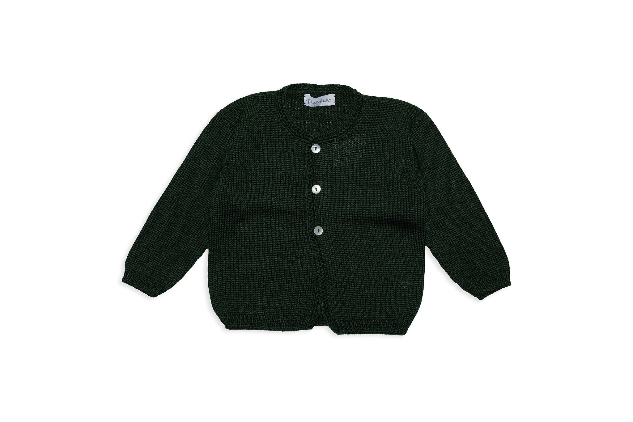 Dark green knit cardigan best sale