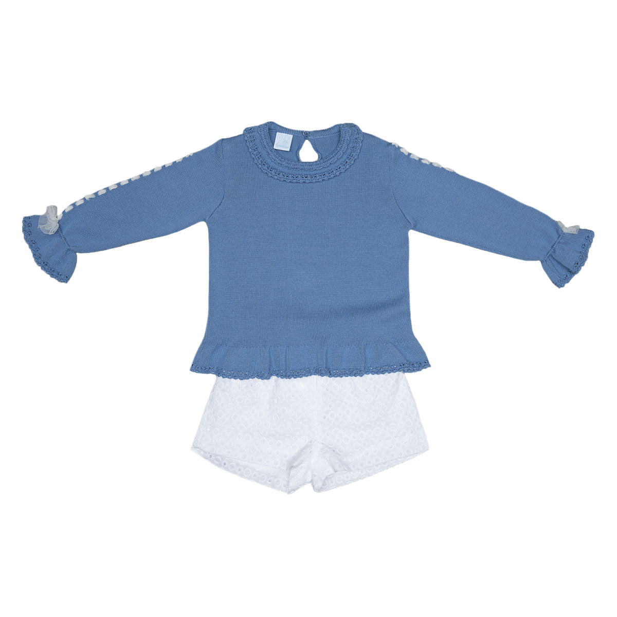 Knit sweater and shorts on sale set