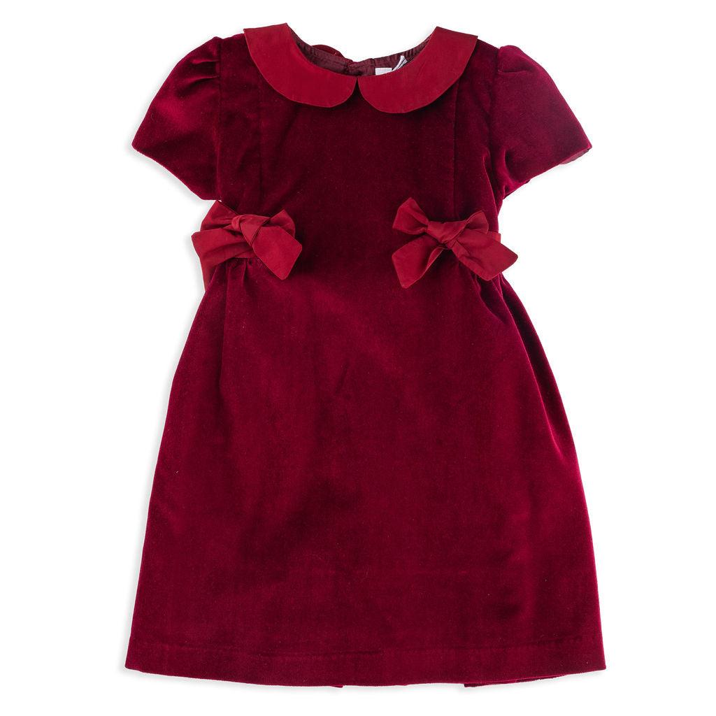 Hotsell Red Velvet Dress with Bows