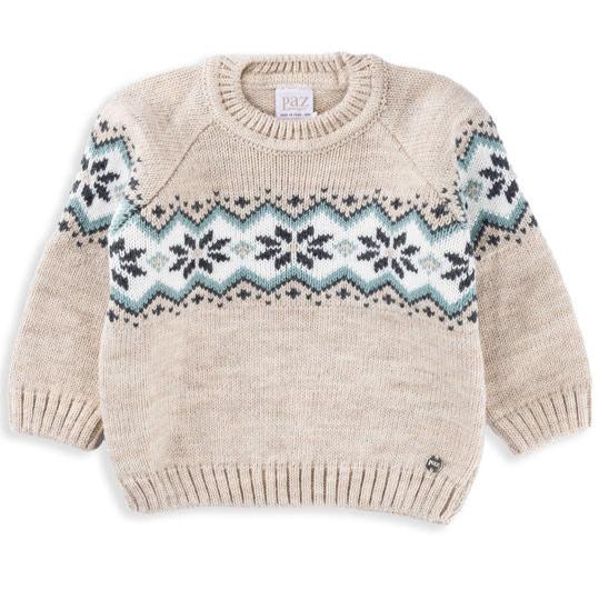 Fairisle Knit Oatmeal Sweater Paz Rodriguez