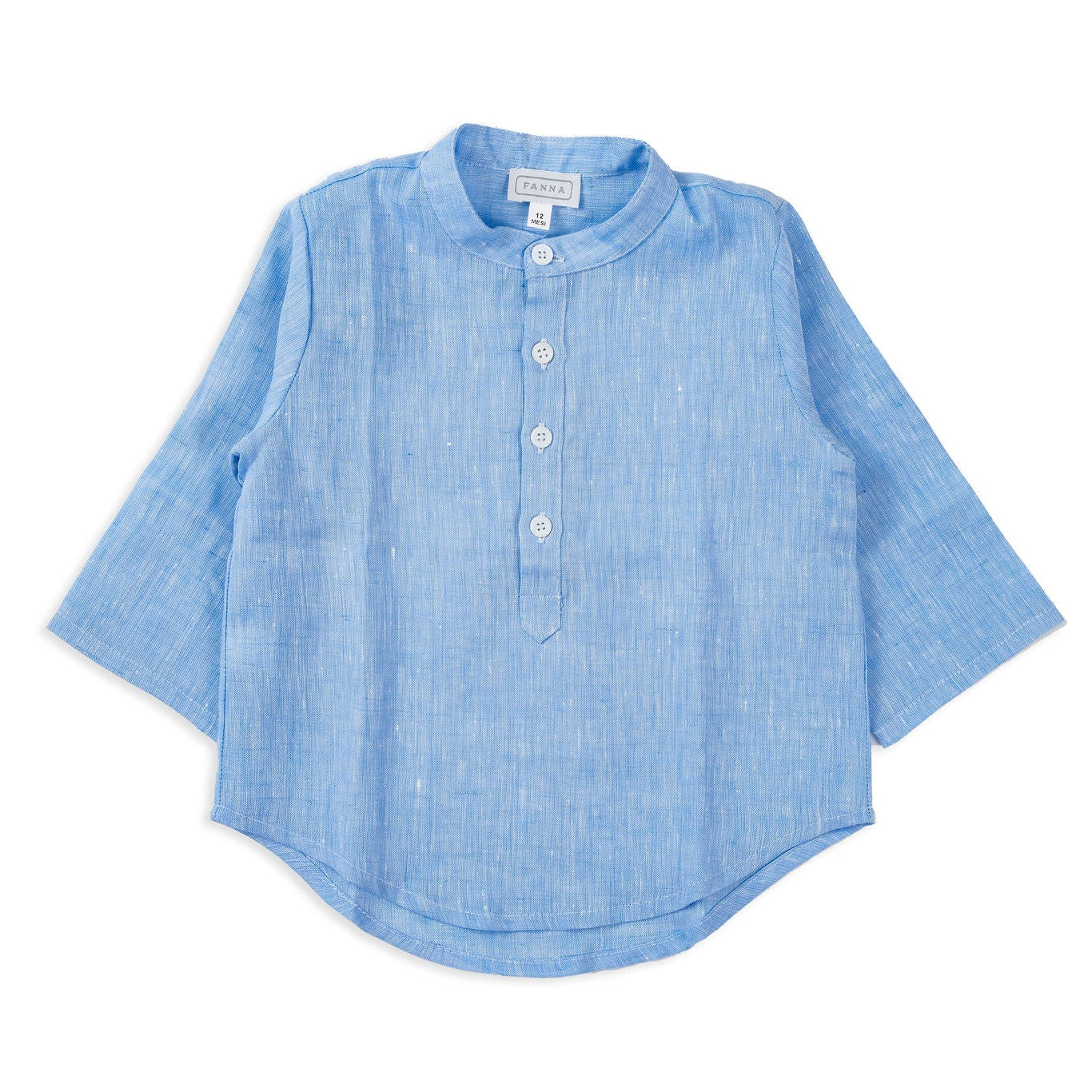 Adam Light Blue Linen Italian Button Up Shirt