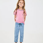 These rain corduroy bowie pants in blue are the perfect addition to your little one's wardrobe this Fall!